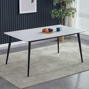 Стол обеденный SABA CERAMIC 130х70 Белый Глянец