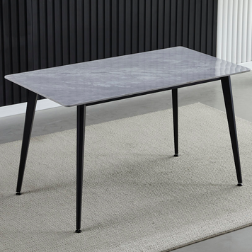 Стол обеденный SABA CERAMIC 130х70 Серый Глянец