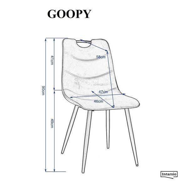 Стілець GOOPY чорний каркас/беж опис, фото, купити