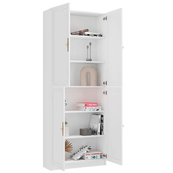 Книжкова шафа Granwod чотиридверна 2037х800х285 мм. Біла MDF