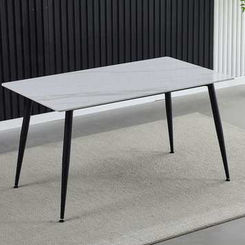 Стол обеденный KING CERAMIC 140х80 Белый Глянец