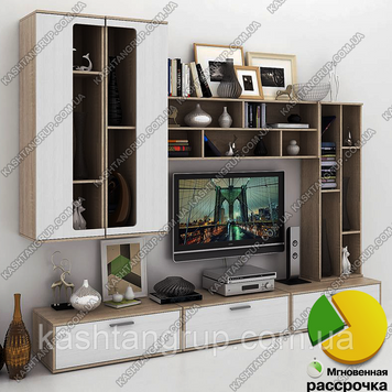 Стенка для гостиной Каштан 6 Ш. 2755 В. 2100  описание, фото, купить