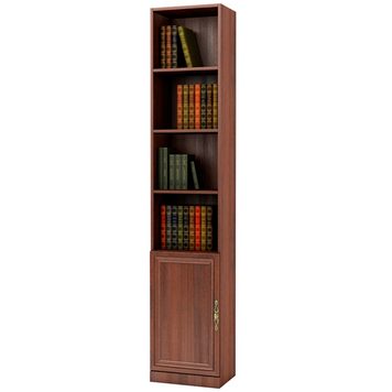 Книжный шкаф-пенал Granwod однодверный 2037Х400Х285 мм. Орех темный MDF  описание, фото, купить