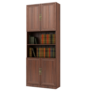 Книжный шкаф Granwod четырехдверный 2037х800х285 мм. Орех темный MDF  описание, фото, купить