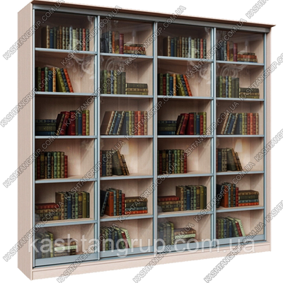 Книжкова шафа з розсувними дверима Ш. 2130 - Р. 400 - Ст. 2000 мм. опис, фото, купити