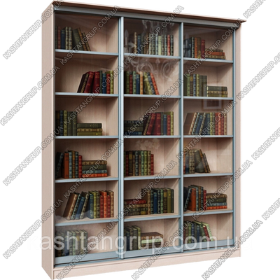 Книжкова шафа з розсувними дверима Ш. 1600 - Г. 400 - В. 2000 мм. опис, фото, купити