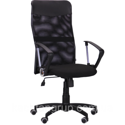 Кресло Ultra сиденье А-1спинка Сетка черная, вставка Скаден черный  описание, фото, купить