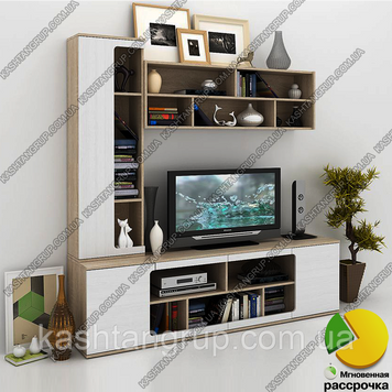 Стенка для гостиной Каштан 10 Ш. 2401 В. 2178  описание, фото, купить