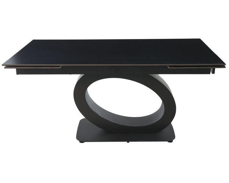 Стіл OVIDIO CERAMIC 160(240)-90 чорний мат/чорний каркас опис, фото, купити