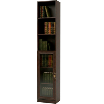Книжный шкаф-пенал Granwod однодверный 2037х400х285 мм. Орех темный Front Glass