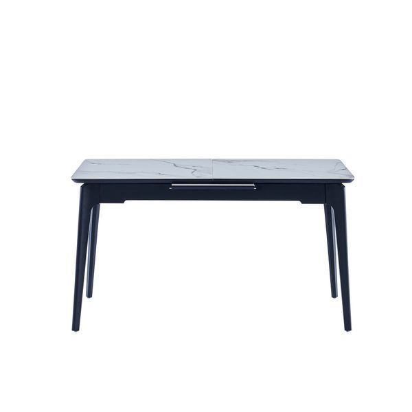 Стіл BERLIN CERAMIC 1400/1800Х800Х760 білий глянець/чорний каркас опис, фото, купити