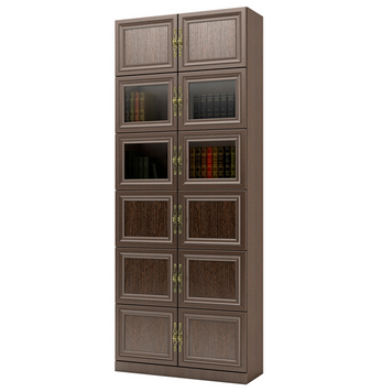 Книжный шкаф Granwod 12-дверный 2037Х800Х285 мм. Венге - Front MDF 8/Glass 4