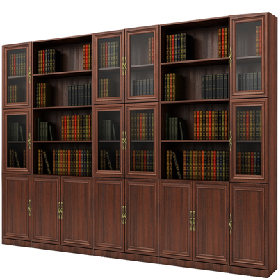 Книжный шкаф комбинированный В.2037 мм. Г. 285 мм. Ш. 3200 мм.  описание, фото, купить