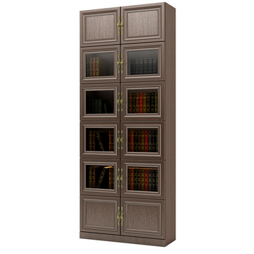 Книжкова шафа зі склом Granwod 12-дверна 2037Х800Х285 мм. Венге - Front MDF 4/Glass 8