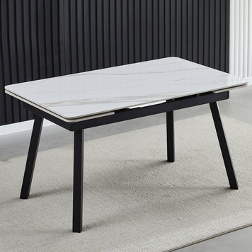 Обеденный стол Madrid Ceramic Белый 120(180)х85  | Intarsio