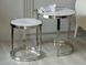 Комплект журнальних столів CI-1 білий мармур + срібло CI-1-white-marble/ silver фото 14